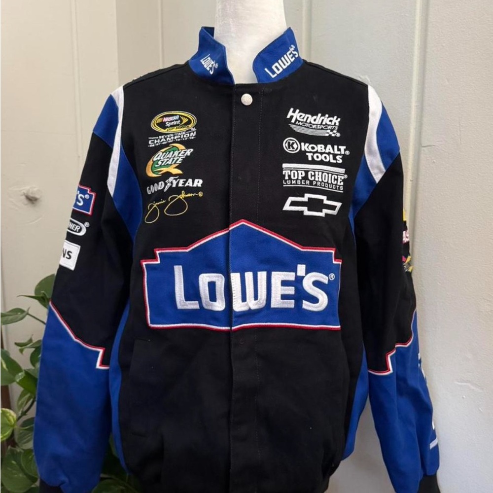 Lowe's Racing Jacket in Black and Blue🏇🏼